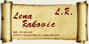 Lena Raković vizit kartica